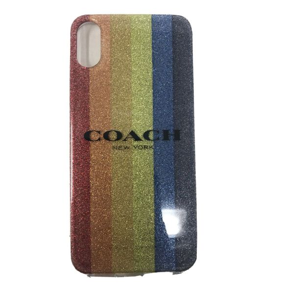 Coach Glitter Rainbow cell phone case  iPhone X - Picture 1 of 3